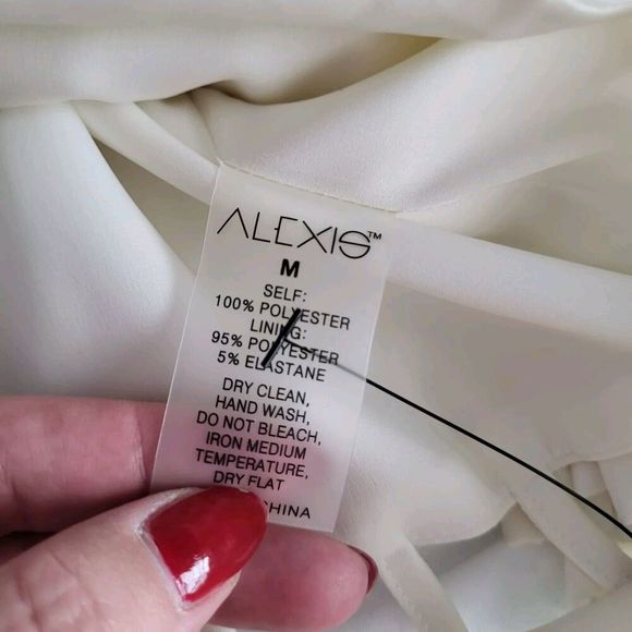 NEW $650 Alexis SASKIA Alabaster Sleeveles Mini Fringe Dress Sz M Bridal Wedding - Picture 13 of 16